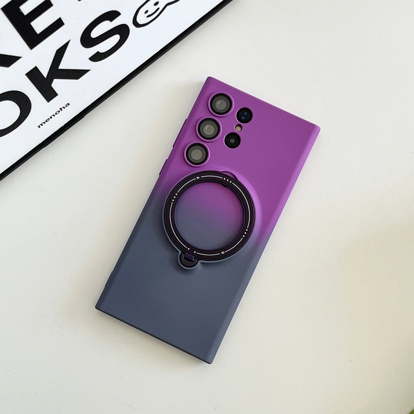 Full lens film protective case with magnetic phone holder.