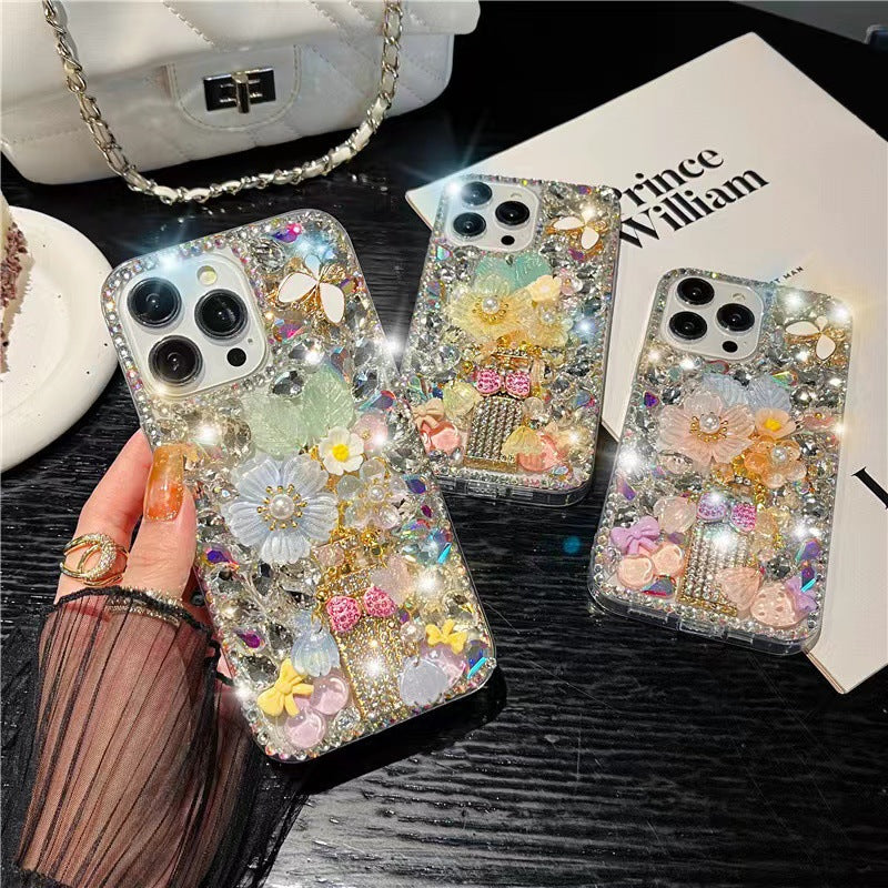 Bling Diamond Flower iPhone Case