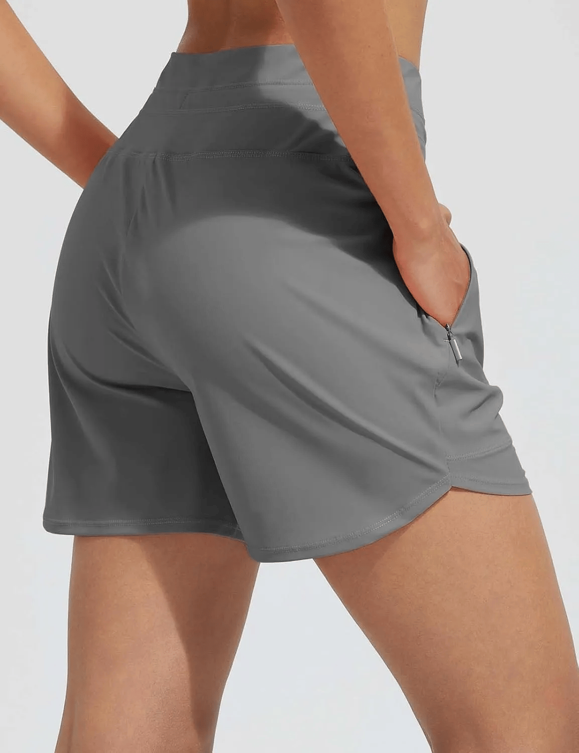 Women's 5 Swim Board Shorts High Waisted Quick Dry Swimsuit Swimming Bottoms