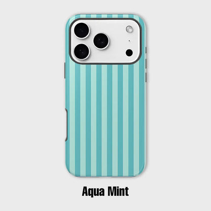Personalized Aesthetic Striped Touch Phone Case Cute Phone Cover Phone Accessories Trendy Design for iPhone 17 17 Pro Max
