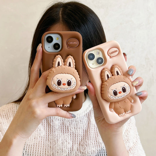 Labubu mobile phone case with stand