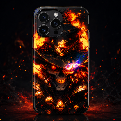 Inferno Skull Flash iPhone Case