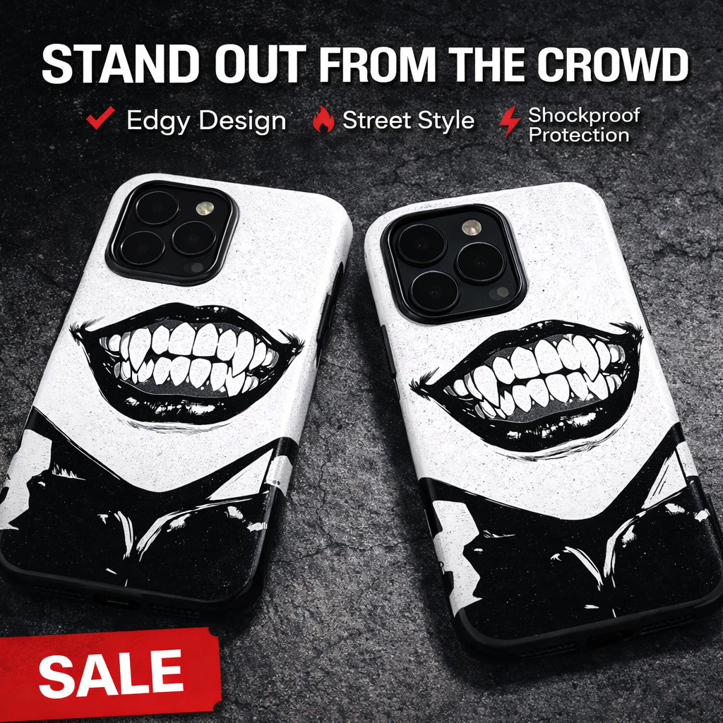 Black and white lips personalized phone case