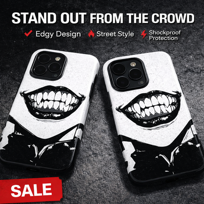Black and white lips personalized phone case