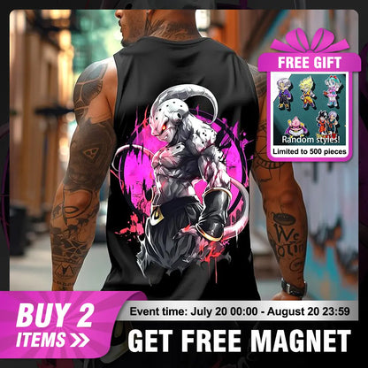 Dragon Ball Z dbz Kid Buu Majin Buu Unisex Summer Outfit Men's Streetwear