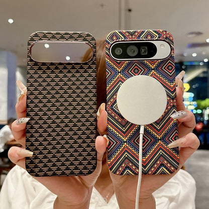 Google Pixel  Phone Case with Carbon Fiber Texture and Magnetic Attachment