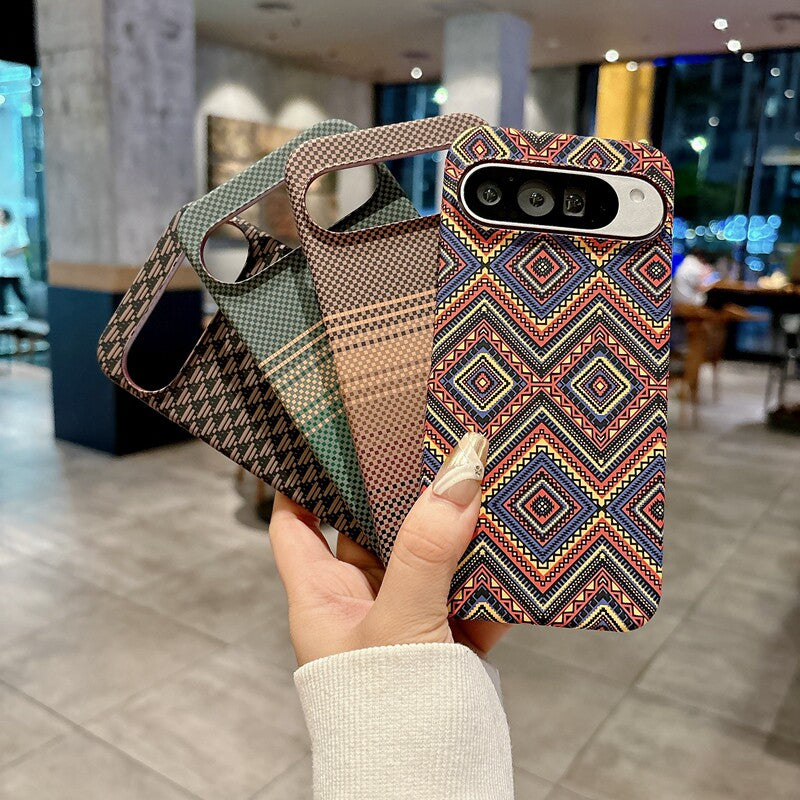 Google Pixel  Phone Case with Carbon Fiber Texture and Magnetic Attachment