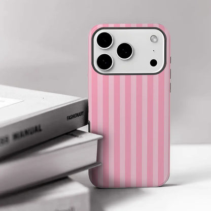 Personalized Aesthetic Striped Touch Phone Case Cute Phone Cover Phone Accessories Trendy Design for iPhone 17 17 Pro Max