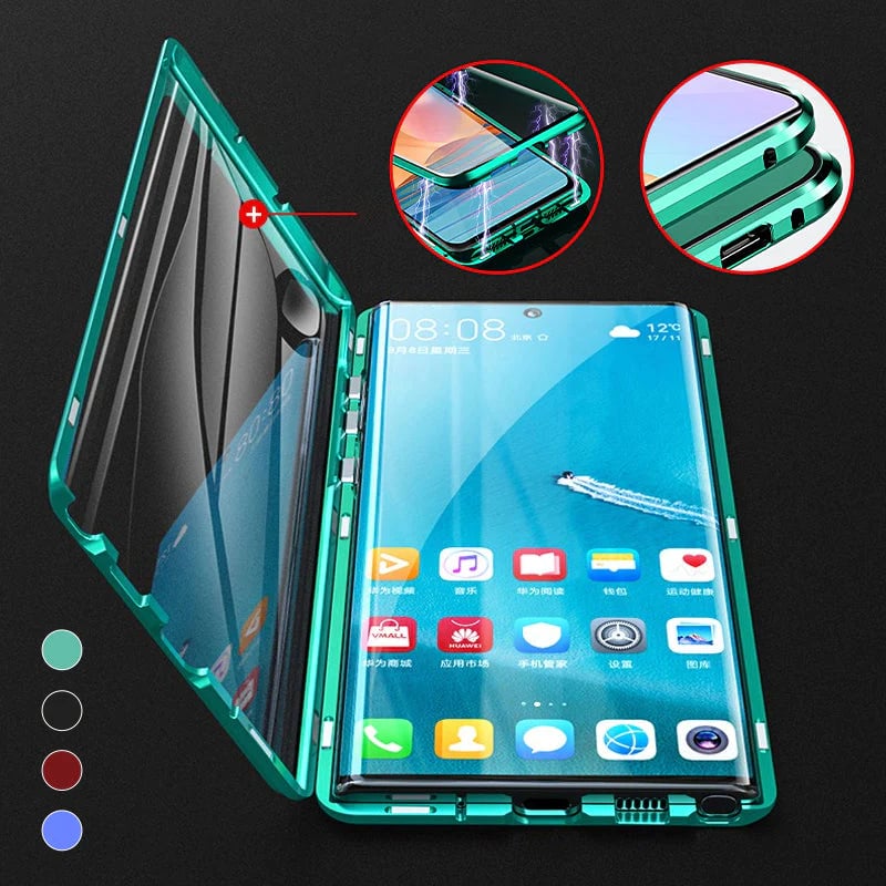 Magnetic Tempered Glass Double-sided Phone Case For Samsung - corneliussert