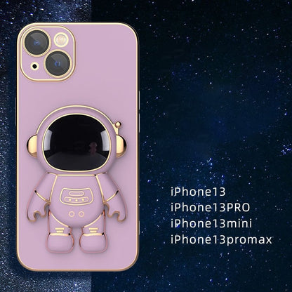 Astronaut Folding Bracket iPhone Case With Camera Protector