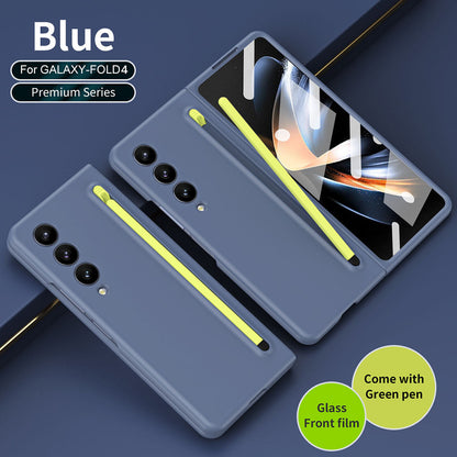 All-in-one Anti-fall Protective Case With Pen Tray Shell and Film Phone Case For Samsung Galaxy Fold 3 Fold 4 Fold 5