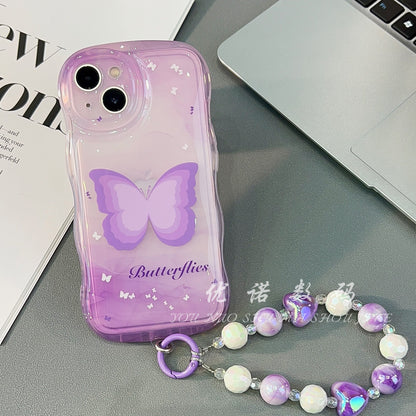 New Shockproof Wave Edge Butterfly Phone Case