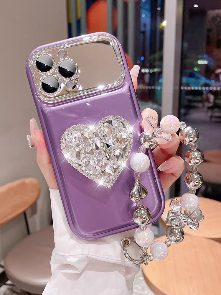 2023 New Love Rhinestone Airbag Phone Case